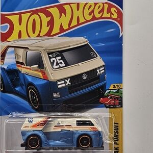 Hot Wheels Blue and White Toy Van